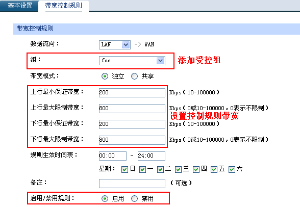 单WAN口带宽控制详细解析ER6系列路由器应用_www.iluyouqi.com