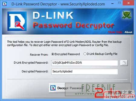 D-Link路由器密码找回工具 DLink Password Decryptor_www.iluyouqi.com