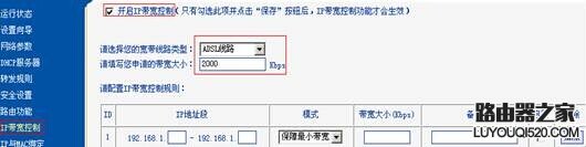 路由器IP带宽控制功能设置图解_www.iluyouqi.com