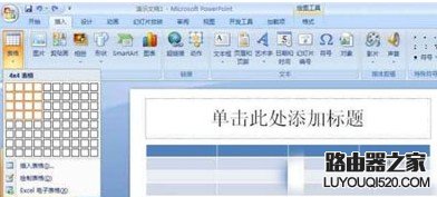 如何在PPT中制作表格_www.iluyouqi.com