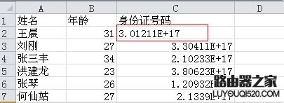excel身份证号码格式怎么设置_www.iluyouqi.com