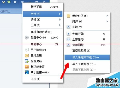 迅雷怎么导入未下载完的文件_www.iluyouqi.com