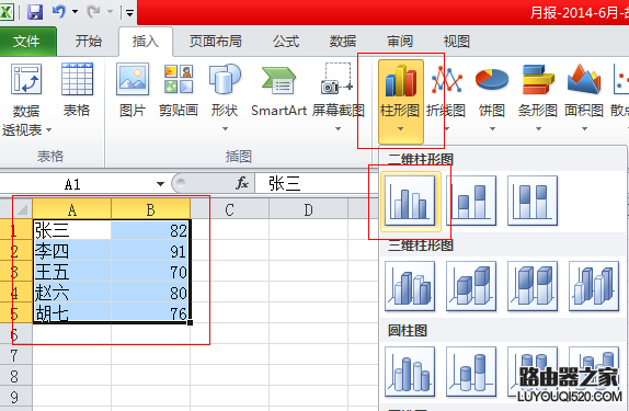 excel插入图表图文教程_www.iluyouqi.com